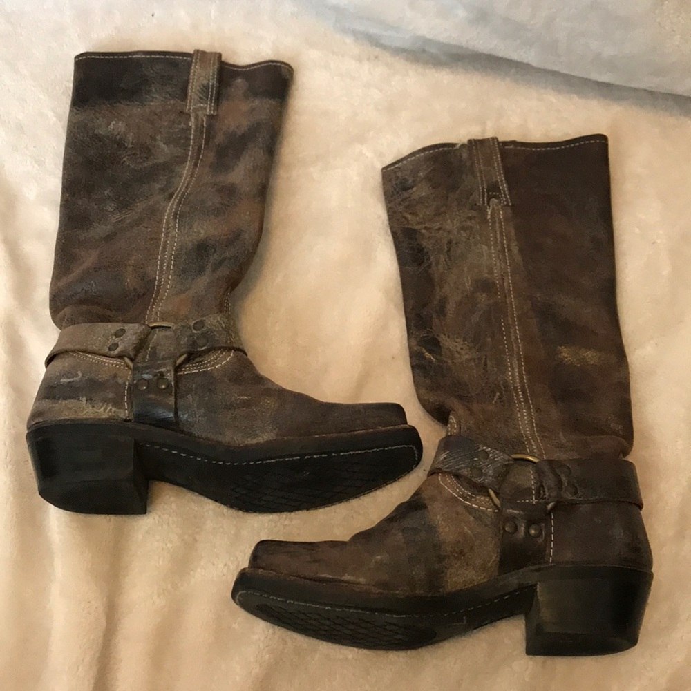 Brown tall Frye boots